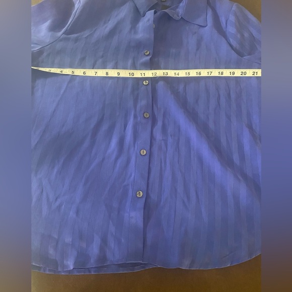 NWT Lulu’s Women's Blue Striped Button-Up Top size XL - Picture 5 of 9